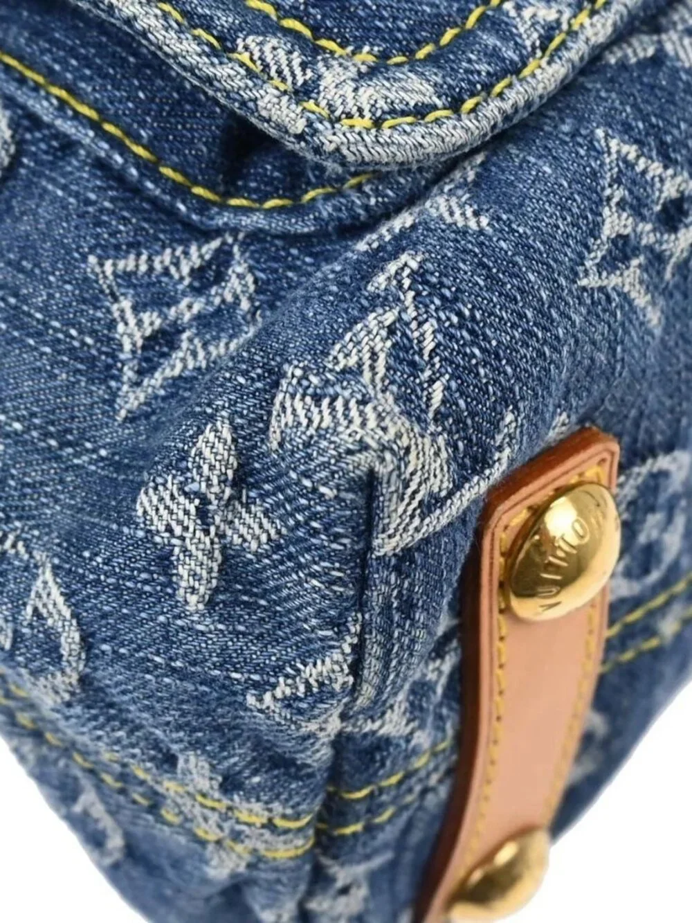 Louis Vuitton Blue Monogram Denim Baggy PM Shoulder Bag